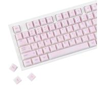 YMDK 129 Keys Cute Feather Keycaps, Cherry Profile Pearlescent ABS Top Print Keycap Set for 61/84/87/104/108 MX Mechanical Keyboards