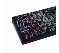 YMDK 131 Spider Web Shine Through Keycaps Cool Side-Lit PBT Dye Sub Chrry Profile keycap Custon Key Caps for MX Mechanical Keyboards TKL Akko