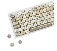 YMDK 132 Keys Siamese Cats Theme Mao Profile Cat Head Pattern Dye Sub PBT Custom Keycaps for 61/68/87/98/104/108 MX Mechanical Keyboard