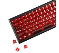 YMDK 136 Keys English Korean Russian Japanese Shine Through PC Top Print Cherry Profile Color Keycaps for 61/68/84/104/108 MX Mechanical Keyboards