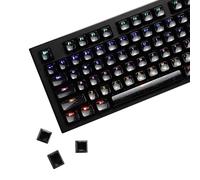 YMDK 136 Keys Jelly Black Double-Shot PC Material OEM Profile Backlit Keycaps for 61/68/84/104/108 MX Mechanical Keyboard