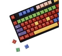 YMDK 143 Keys GMK Handarbeit Custom Keycaps Colorful PBT Cherry Profile, Five-Side Dye Sublimation - Compatible with MX 61/75/87/98/100/104 Mechanical Keyboards