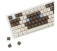 YMDK 148 Keys Siamese Cat Top Print MOA Profile PC Material Custom Keycaps for 65/75/87/98/100/104 MX Mechanical Keyboard (Siamese Cat 148)