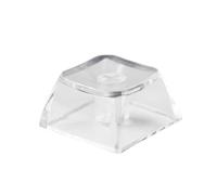 YMDK 1U Blank Crystal PC Material Transparent ZDA Profile XDA v2 1.6mm Thickness Keycaps Shine Through 1X Keys for MX Backlit Mechanical Keyboard