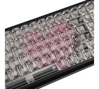 YMDK 21 Keys Transparent PC Blank Cherry Profile Shine Through Black White Yellow Pink Blue Orange Red Keycaps for MX Keyboard DIY