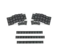 YMDK 75 Keys Ultra-Slim Low Profile PBT Dye-Sub Keycaps, Black Top Print Simple Custom Keycap Set for Corne46 Wsofle_LP MX Mechanical Keyboards