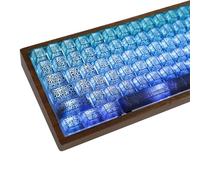 YMDK Black Crack Shine Through Keycap Cool Creative Custom Keycaps PC Top UV Printing for MX Mechanical Keyboard