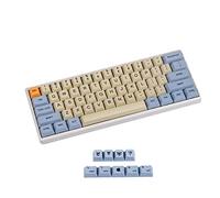 YMDK Blue Beige Orange Dye Sub 108 Key Mac Keys Thick PBT OEM Profile Keycap for Standard 104 TKL 60% MX Switches Keyboard (Only Keycap) (61 Plus Mac)