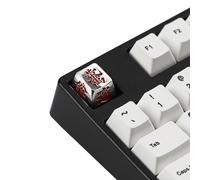 YMDK Chinese Lucky Sayings Metal Keycap, 1U R4 Artisan Novelty Keycap, Metal Custom Keycap for MX Mechanical Keyboards