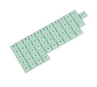 YMDK Customized 48 Key Dye Sub PBT DSA Keycap Alphanumeric Keys for Most MX Switches Keyboard Planck Filco Ergodox (Light Green)