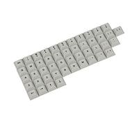 YMDK Customized 48 Key Dye Sub PBT DSA Keycap Alphanumeric Keys for Most MX Switches Keyboard Planck Filco Ergodox (Light Gray)