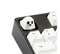 YMDK Cute Ghost Resin Keycap, 1U R4 Artisan Novelty Keycap, Handmade Custom Keycap for MX Mechanical Keyboards