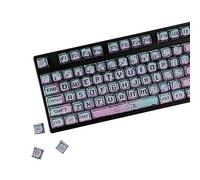 YMDK Cyber Style Keycaps 126 Keys Gradient Color Five-Sided Dye Sub MDA Profile PBT MX Mechanical Keyboard Keycap 65/75/87/98/100/104
