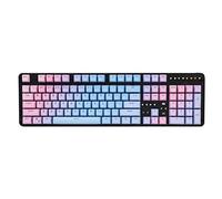 YMDK Double Shot 104 Dyed PBT Shine Through Keyset OEM Profile Keycap Set for Cherry MX Switches Mechanical Keyboard 104 87 61,Sunset Gradient (Only Keycap)