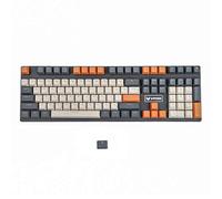 YMDK Double Shot 108 Dyed PBT Shine Through OEM Profile Rainbow Carbon Sunset Keycap for MX Switches Mechanical Keyboard（Only Keycap） (Carbon)