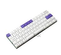 YMDK DSA Profile ANSI 61 Dye-Sub 1.4mm Thick PBT Keyset White Purple Keycap For Cherry MX Switches Mechanical Keyboard