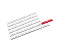 YMDK DSA Profile Blank 61 64 68 ANSI Keyset Thick PBT Keycap Set for Cherry MX Mechanical Keyboard GH60 XD64 GK64 Tada68 (White Red)