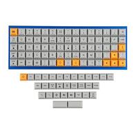 YMDK DSA Profile Gray Orange 107 Keycaps Dye Sub PBT 1.4mm Thickness Ortholinear for XD75 ID75 Planck Preonic Niu40 Using