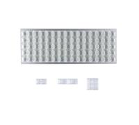 YMDK DSA Profile Ortholinear Layout XD75 ID75 Planck Preonic Niu40 Transparent Keycap Set Blank Clear ABS Black White Keycaps for MX Mechanical Keyboard