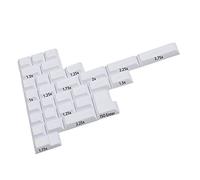 YMDK DSA Profile PBT CMYK RGB White Modifiers 30 Keys Dye Sub Blank Keycaps for Cherry MX Mechanical Keyboard (White Blank)