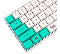 YMDK Dye Sub ZDA Similar to XDA Keycaps PBT Keycap for MX Keyboard 104 87 61 Melody 96 KBD75 ID80 GK64 SP84 (132 Happy Planet)