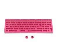 YMDK Fully Programmable CNC Sanwich Case Plate Acrylic Frame PCB Stabilizers Support ANSI ISO DIY Kit for YMD96 (QMK C Gold Pad PCB, Rose Top Base)