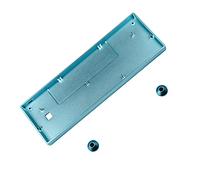 YMDK GH60 Anodizing Aluminum CNC Case for 60% Mechanical Gaming Keyboard Compatible Poker2 Pok3r Faceu 60 with ALU Feet (Cyan)