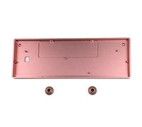 YMDK GH60 Anodizing Aluminum CNC Case for 60% Mechanical Gaming Keyboard Compatible Poker2 Pok3r Faceu 60 with ALU Feet (Pink)