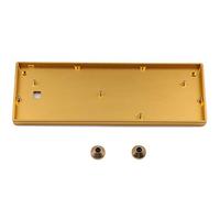 YMDK GH60 Anodizing Aluminum CNC Case for 60% Mechanical Gaming Keyboard Compatible Poker2 Pok3r Faceu 60 with ALU Feet (Gold)