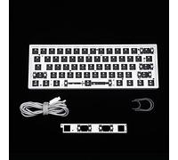 YMDK GH60 GK61 RGB Hot Swap Independent Driver Tyce-C ANSI Mechanical Keyboard DIY kit Plastic Case CNC Aluminum Case Plate PCB (Plastic White GK61xs Bluetooth)