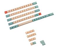 YMDK Hami Melon 64 Dye-sub PBT Keycaps German Spain UK French ISO for 64 Keyboard BM60 GK64 GK64x (UK Kit)