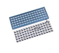 YMDK Idobao x ID75 75 Keys Ortholinear Layout VIA Anodized Aluminum Case Plate hot-swappable Hot Swap Type C PCB Mechanical Keyboard Kit (Black-Blue)