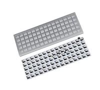 YMDK Idobao x ID75 75 Keys Ortholinear Layout VIA Anodized Aluminum Case Plate hot-swappable Hot Swap Type C PCB Mechanical Keyboard Kit (Silver)