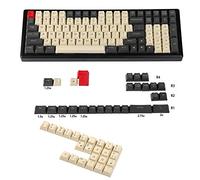 YMDK Laser Etched UK Italian Spain German ISO OEM Profile Thick PBT Keycap for MX Mechanical Keyboard YMD96 KBD75 104 87 61 (Carbon German ISO)