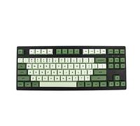 YMDK Matcha 3.0 Dye Sub ZDA PBT Keycap Similar to XDA Japanese Korean Russian for MX Split Keyboard 104 87 61 Melody 96 KBD75 ID80 GK64 68（Only Keycap）(Matcha English Kit 3.0)