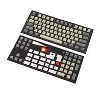 YMDK Moon Landing XDA Profile PBT 121 165 Keys Dye Sub Dye Sublimated Keycap Set Suitable for ANSI MX Switches Mechanical Keyboard (Only Keycap) (Space Gray 109 Keys)