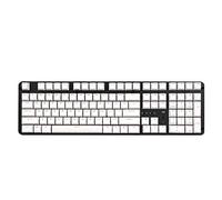 YMDK PBT Black White OEM Profile 108 Key Douhle Shot Shine Through Keycap for Corsair Logitech Razer Coolermaster