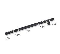 YMDK PBT Double Shot Shine Through ANSI ISO OEM Profile Pudding Keyset Keycap Suitable for MX Mechanical Keyboard (Black Razer Bottom)