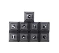 YMDK UV Print DSA WASD Arrow ESC Keycap 1.25mm ABS Transparent for MX Switches Keyboard