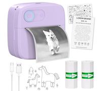 YMEDSUM Mini Thermal Printer, Portable Sticker Printer for Phone, Bluetooth Inkless Printers Compatible with Android and iOS, Birthday Gift Label Maker for Girls Printing Photos,Lists,Memo,QR Codes