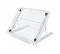 Ymeibe Ergonomic Laptop Tablet Stand Metal Mesh Ventilated Desktop Adjustable Computer Holder Riser Compatible with Apple MacBook Air Pro Dell XPS HP Samsung Lenovo More Laptops up to 16" (White)