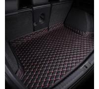 Car Leather Boot Liner for Audi A5 Sportback 2016-2021 2022 2023 Accessories, Waterproof Anti Scratch Anti Slip Protector Pad Cargo Tray Liners Trunk Carpets,Black-Red