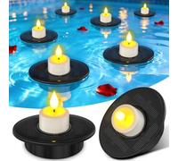 Ymenow 2pcs Solar Floating Pool Lights for Hot Tub Pond Decor
