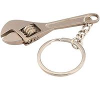 Ymhapp 1Pc Silver Mini Spanner Wrench,Copper Multifunctional Metal Adjustable Creative Tool Wrench Spanner Key Chain Ring Keyring Adjustable Pocket Tools Practical Adjustable Wrenches Convenient