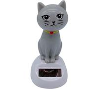 Ymhapp Cute Solar Powered Dancing Cat Figure - Swinging Solar, Cat Figurine Statue Swinging Car Dashboard Decoration Ornaments Dancing for Car Dashboard Office Home Desk Decor