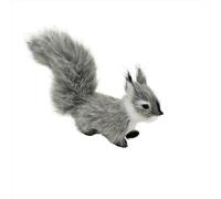 Ymhapp Grey Mini Simulation Plush Squirrel 30 cm Mini Squirrel Stuffed Animals Plush Rabbit Soft for Gift Home Decor Place Table Decorations Ornament Room Decorations Collectible Dolls
