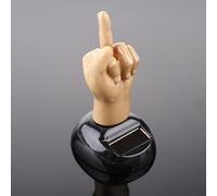 Ymhapp Solar Powered Mid Finger Shaking Duck Figurine, Dashboard Bobbleheads, Solar Dancing Figurines, Novelty Solar Power Kits