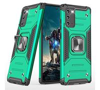 YmhxcY Compatible with Galaxy Note 20 Case Armor Grade Cases with Rotating Holder Kickstand Non-Slip Hybrid Phone Case for Samsung Galaxy Note 20 6.7 inch 2020-KK Dark Green
