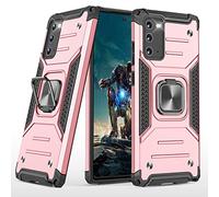 YmhxcY Compatible with Galaxy Note 20 Case Armor Grade Cases with Rotating Holder Kickstand Non-Slip Hybrid Phone Case for Samsung Galaxy Note 20 6.7 inch 2020-KK Rose Gold