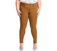 YMI Skinny Junior Hyperstretch Forever Color Mid Rise Classic Comfortable Flexible Versatile Skinny Casual Pants Women, Cider, 1X